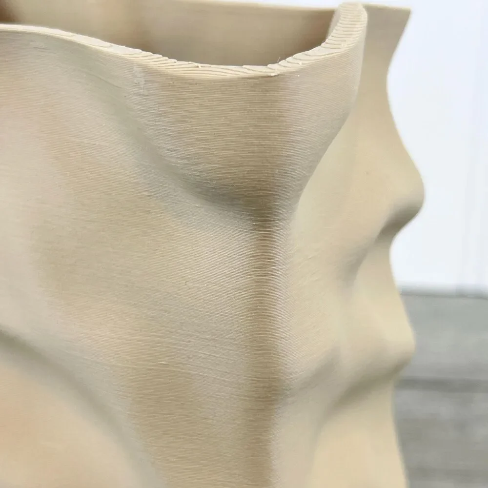 Paper Bag Sack Vase, Papur C Vase, Flower Vase, Crumpled Sack